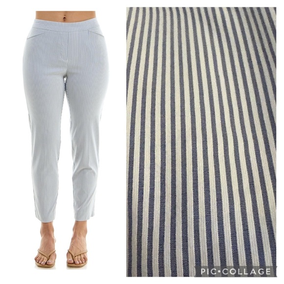 Zac & Rachel Seersucker Ankle Pant(Waist across18” Inseam 27”Rise 11”) - Picture 1 of 11